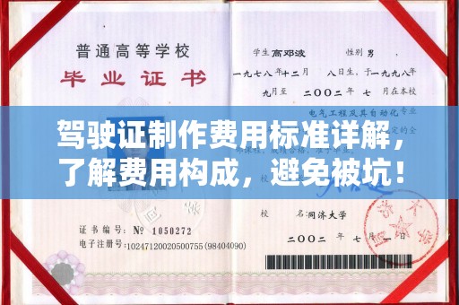沂南驾驶证制作费用标准详解，了解费用构成，避免被坑！