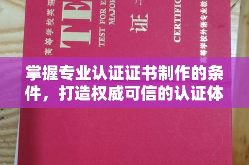 沂南掌握专业认证证书制作的条件，打造权威可信的认证体系